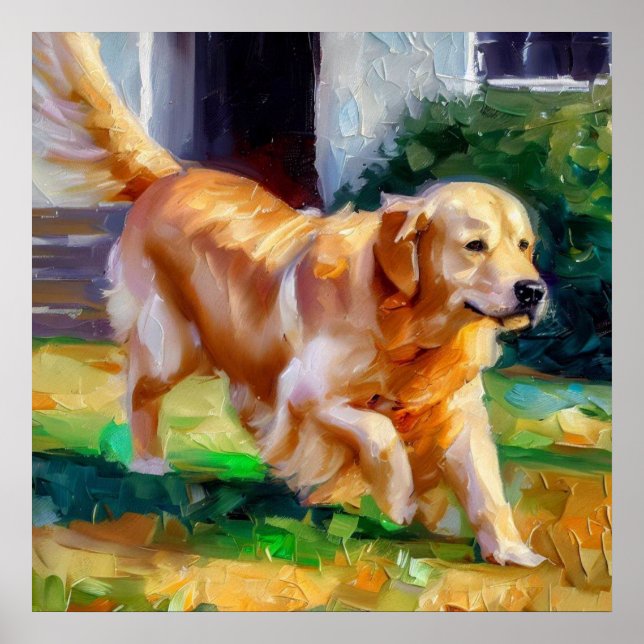 Golden Retriever Dog Poster (Front)