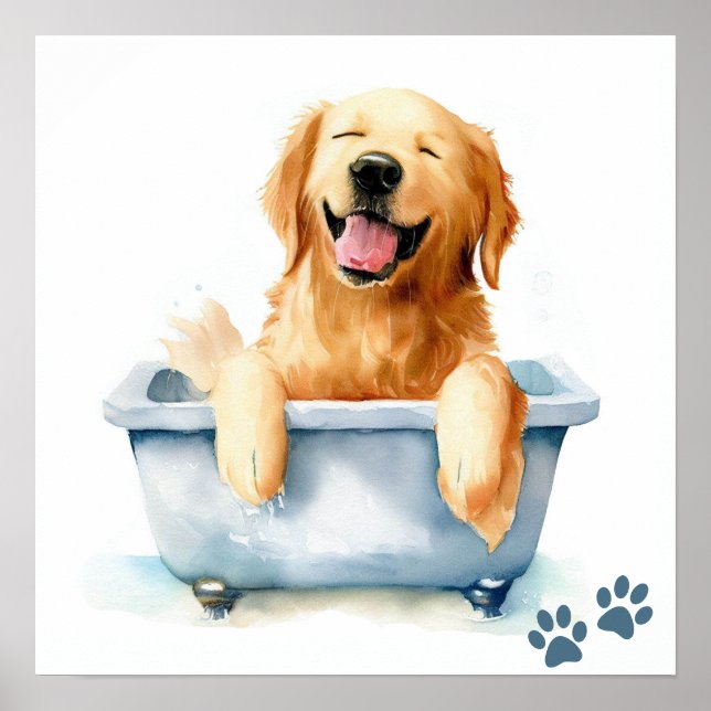 Golden Retriever Dog Poster (Front)