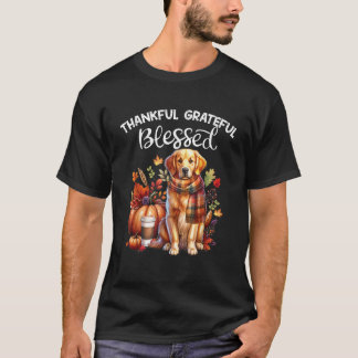 Golden Retriever Dog pumpkin spice Happy Fall Yall T-Shirt