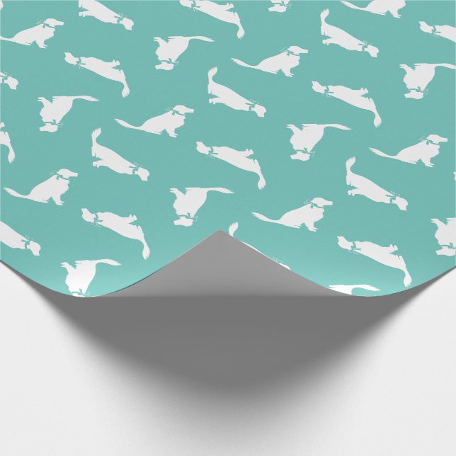 Golden Retriever Dog Puppy Wrapping Paper (Corner)