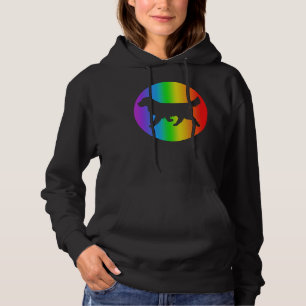 Golden Retriever Dog Rainbow Silhouette Hoodie