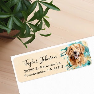 Golden Retriever Dog Return Address
