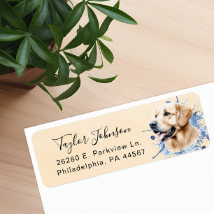 Golden Retriever Dog Return Address