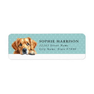 Golden Retriever Dog Return Address Labels