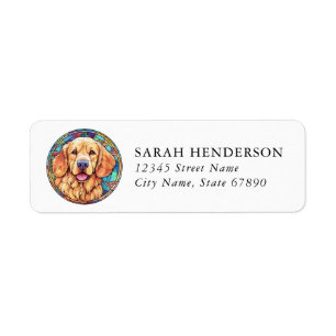 Golden Retriever Dog Return Address Labels