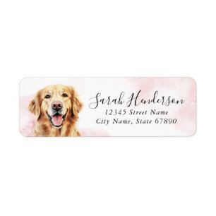 Golden Retriever Dog Return Address Labels