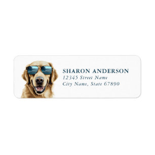 Golden Retriever Dog Return Address Labels