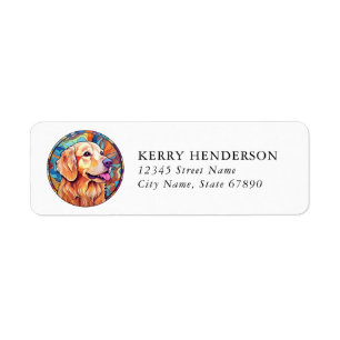 Golden Retriever Dog Return Address Labels