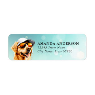 Golden Retriever Dog Return Address Labels