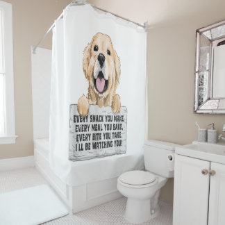Golden Retriever Dog Shower Curtain