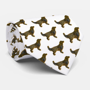 Golden Retriever Dog Silhouette Halloween White Tie