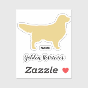 Golden Retriever Dog Silhouette Vinyl Sticker
