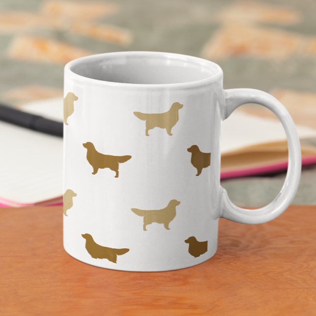 Golden Retriever Dog Silhouettes Pattern Coffee Mug (Creator Uploaded)