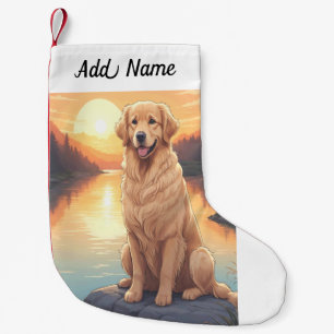 Golden Retriever Dog Small Christmas Stocking