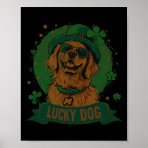 Golden Retriever Dog - St. Patrick's Day Saint Pad Poster