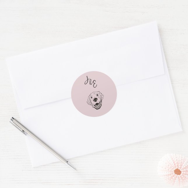 Golden Retriever  Dog Sticker for Wedding (Envelope)