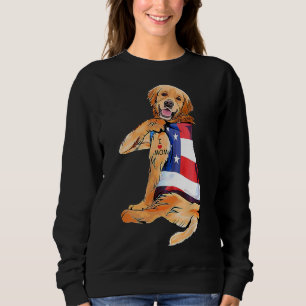Golden Retriever Dog Tattoo I Love Mom Sweatshirt