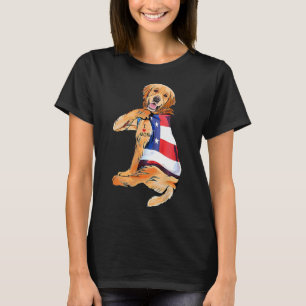 Golden Retriever Dog Tattoo I Love Mum T-Shirt