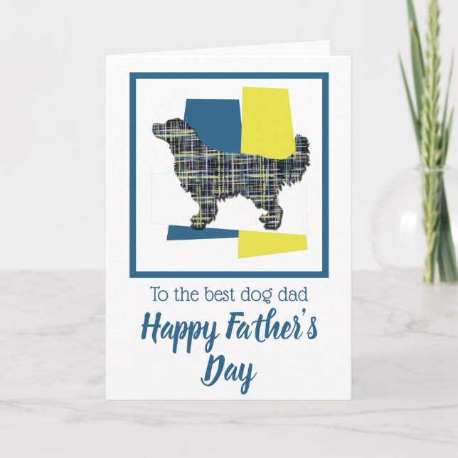 Golden Retriever Dog TriColour Father’s Day Card (Front)