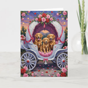 Golden Retriever Dog Valentine's Day  Card