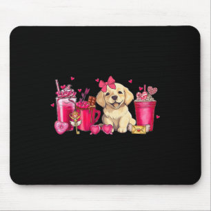 Golden Retriever Dog Valentines Day Coffee Latte M Mouse Mat