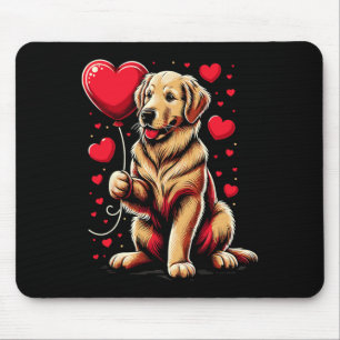 Golden Retriever Dog Valentine's Day Dog Owner Val Mouse Mat