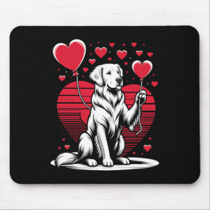 Golden Retriever Dog Valentine's Day Dog Owner Val Mouse Mat