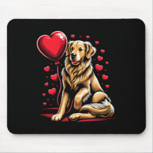 Golden Retriever Dog Valentine's Day Dog Owner Val Mouse Mat