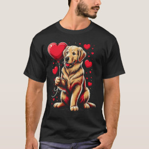 Golden Retriever Dog Valentine's Day Dog Owner Val T-Shirt