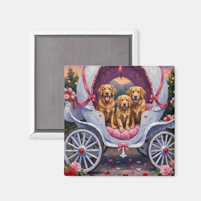 Golden Retriever Dog Valentine's Day  Magnet (Front/Back)