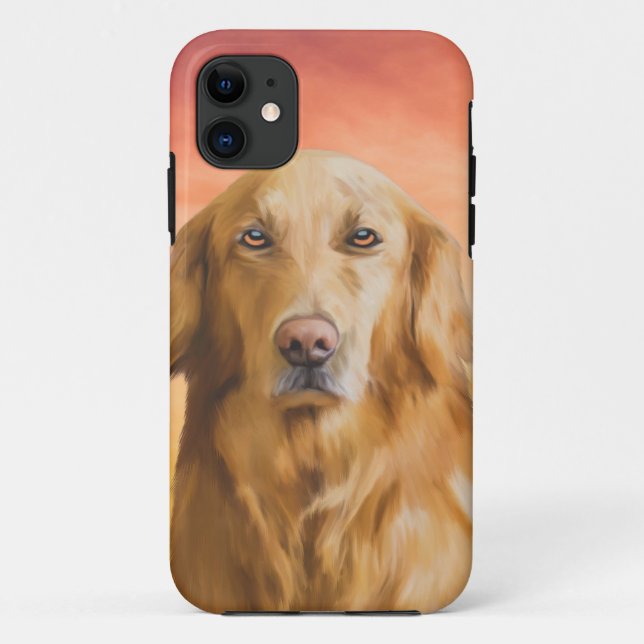 Golden Retriever Dog Water Colour Art Oil Painting Case-Mate iPhone Case (Back)