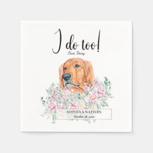 Golden Retriever Dog Wedding Cocktail Napkins