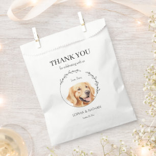 Golden Retriever Dog Wedding Thank You Favour Bag