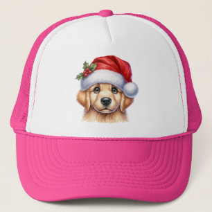 Golden Retriever Dog with Santa Claus Style-82535  Trucker Hat