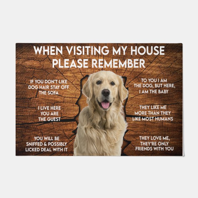 Golden Retriever Doormat, Golden Retriever Lover Doormat (Front)
