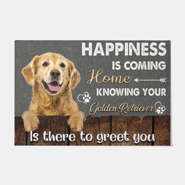 Golden Retriever Doormat, Golden Retriever  Lover Doormat (Front)