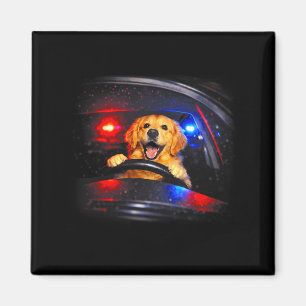 Golden retriever driving meme dog driving a car me magnet