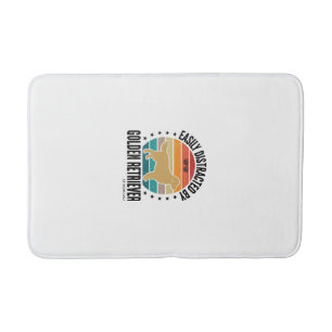 Golden Retriever Easily Distracted Vintage Dog Des Bath Mat