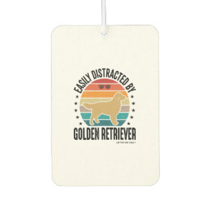 Golden Retriever Easily Distracted Vintage Dog Des Car Air Freshener