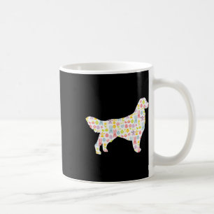Golden Retriever Easter Bunny Dog Silhouette Coffee Mug