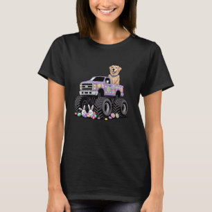 Golden Retriever Easter Bunny Eggs Hunting Funny D T-Shirt