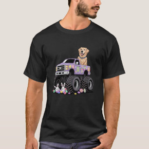 Golden Retriever Easter Bunny Eggs Hunting Funny D T-Shirt