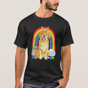 Golden Retriever Easter Eggs Bunny Dog T-Shirt