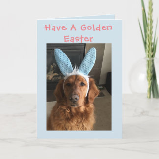 Golden Retriever Easter Holiday Card