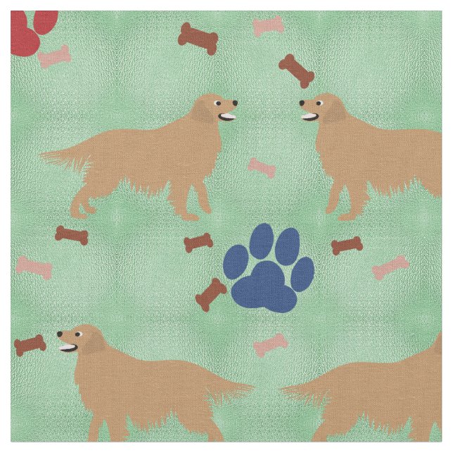 Golden Retriever Fabric (Close Up)