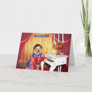 Golden Retriever Fabulous Liberace Birthday  Card