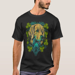 Golden Retriever Face Head Mandala Irish C St Patr T-Shirt
