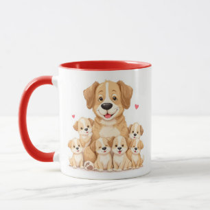Golden Retriever Family Mug - Adorable Gift