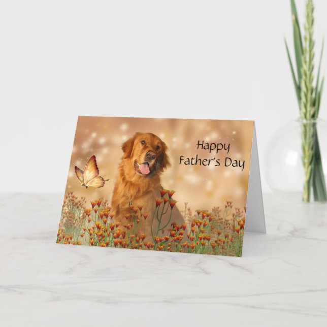 Golden Retriever Father's Day Card (Front)