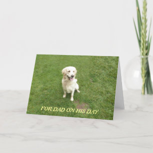 Golden Retriever Father's Day Card